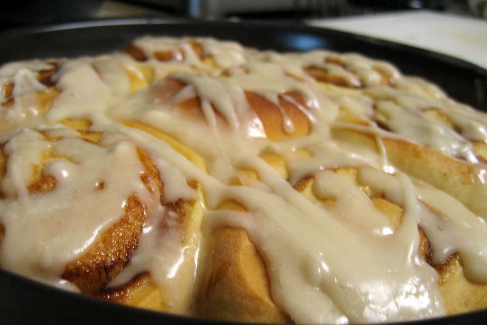 Glazed sweet rolls finished with a bright citrus glaze.
