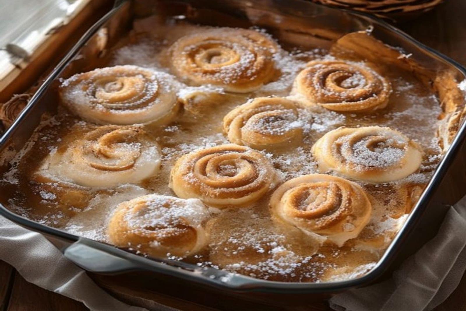 cinnamon rolls made from bread machine dough (AI-generated editorial image)